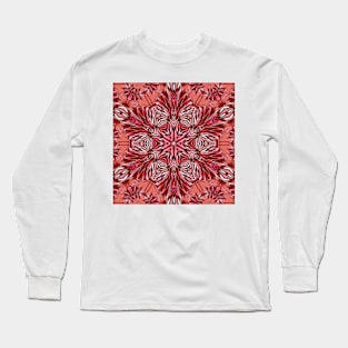 pink and red floral fantasy designs Long Sleeve T-Shirt